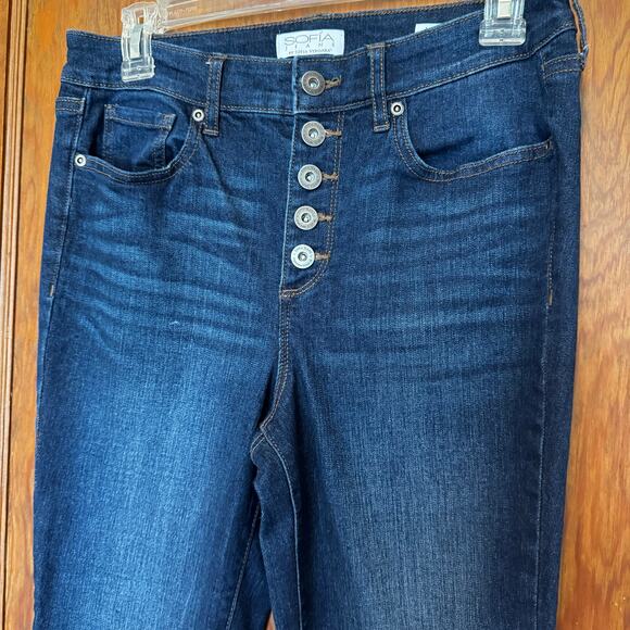 Sofia by Sofia Vergara Dark Blue Flare Jeans - Picture 2 of 9